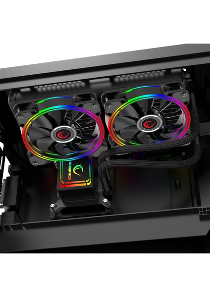 AQUA240-RGB Çift Fan 120x278x27mm Cpu Soğutucu  Sıvı Soğutma Sistemi