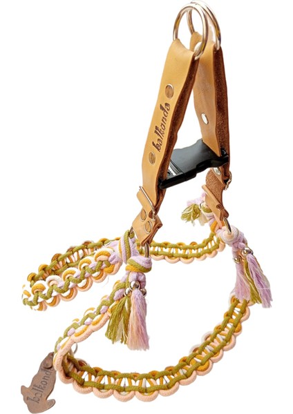 Köpek göğüs tasması orta ve büyük ırk makrome örgü hakiki deri göğüs ölçüsü:60-95cm ayarlamalı dog harness GT2-19
