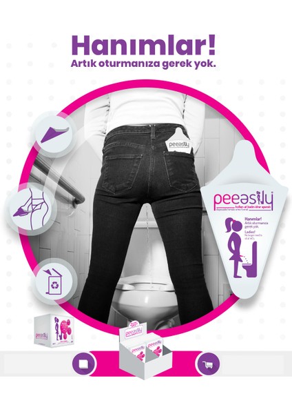 1 Maxi Stand Hijyenik Kullan At Kadın İdrar Aparatı