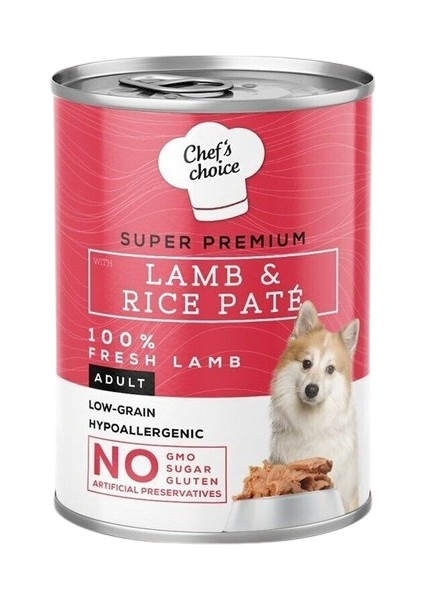 Kuzulu Pirinçli Ezme Konserve Yetişkin Köpek Maması 400 gr