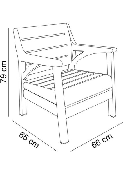 HK-800 Miami Set Bahçe Mobilyası - Balkon Seti-Beyaz