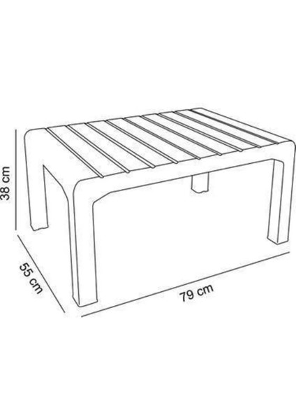 HK-800 Miami Set Bahçe Mobilyası - Balkon Seti-Beyaz