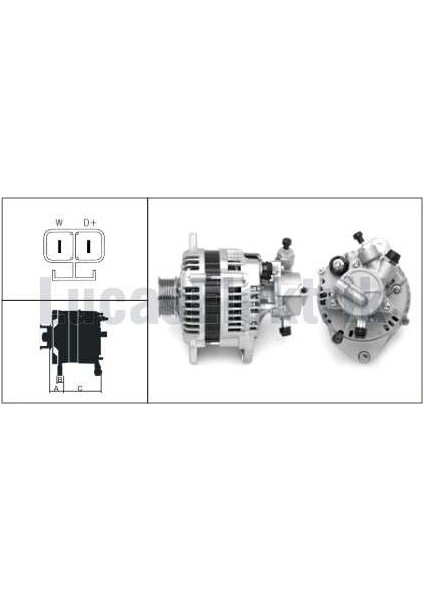 Alternator 12V 100A V.p. Isuzu Combo Merıva Corsa C Astra G 1.7cdtı/dtı Lucas LEA0232 Oem