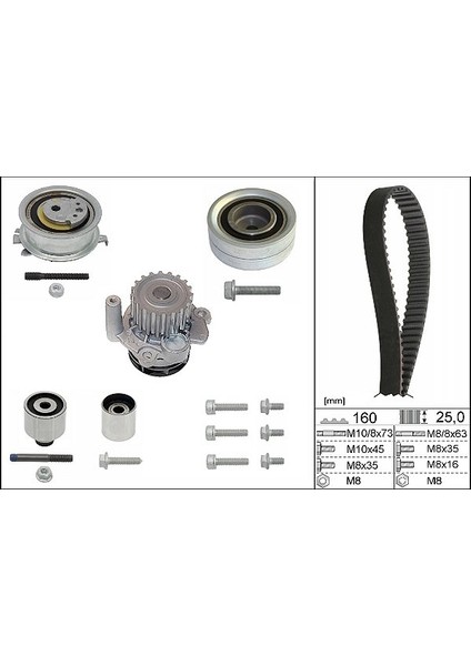 Eksantrık Rulman Kıtı Devırdaımlı Crafter Ckub Caaa Caab Cay A4 A5 A6 Q5 Golf Vı T6 Leon Octavıa Super B Caddy Iıı Amarok 1.2 1.6 2.0 2.0tdı 07- Ina 530055032 Oem