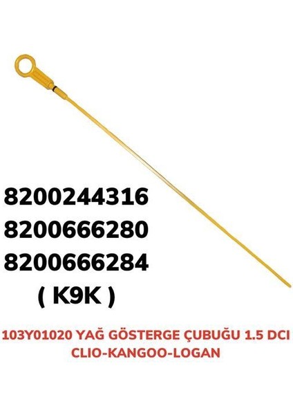 Yag Gosterge Cubugu Clıo I-Kangoo I Kısa 1.5 Dcı Aft 103Y01020 Oem