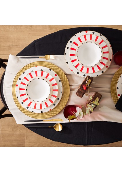 Drop 18 Parça 6 Kişilik Porselen Yemek Takımı fırsatları
