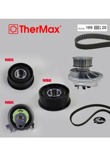 Devırdaımlı Eksantrık Gergı Kıtı Astra F-Corsa B-Vectra B 1.4i-1.6i-1.8i 16V X14XE-X16XEL-X18XE Thermax T15.161 Oem