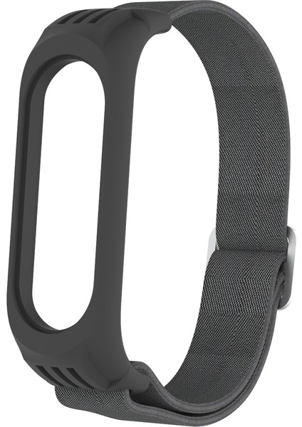 Xiaomi Mi Band 3/4/5/6 Için Elastik Naylon Akıllı Saat Kayışı Yedek Saat Bandı - Koyu Gri (Yurt Dışından) modelleri