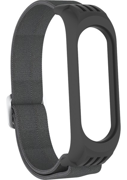 Xiaomi Mi Band 3/4/5/6 Için Elastik Naylon Akıllı Saat Kayışı Yedek Saat Bandı - Koyu Gri (Yurt Dışından) indirimleri