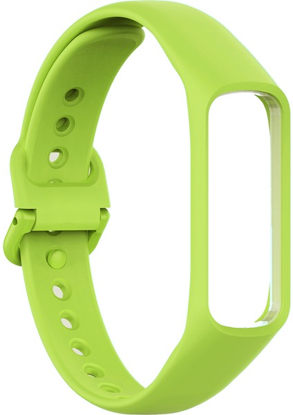 Samsung Galaxy Fit 2 Sm -R220 Için Entegre Çerçeve Kılıfı Silikon Saat Kayışı - Yeşil (Yurt Dışından)