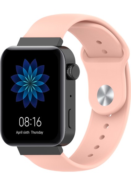 Xiaomi Mi Watch Için 18MM Düz Renkli Silikon Akıllı Watchme Kayışı - Pembe (Yurt Dışından) fırsatları