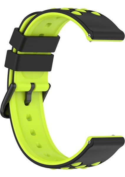 Samsung Huawei Huami Garmin Polar Universal Saat Kayış Silikon 22MM Çok Yuvarlak Delikli Saat Bandı - Siyah / Yeşil (Yurt Dışından) fırsatları