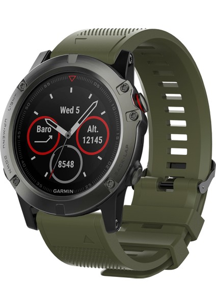 26MM Silikon Garmin Fenix ​​6x/6x Pro/fenix ​​5x/fenix ​​5x Plus Yumuşak Saat Bilek Kayışı - Koyu Yeşil (Yurt Dışından) fiyatları