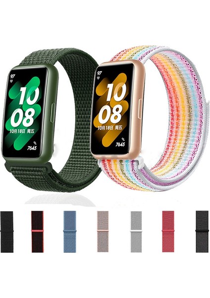 Huawei Band 7 Naylon Için Saat Kayışı Ayarlanabilir Döngü Bağlantı Elemanı Yedek Spor Bileği Band - Rose (Yurt Dışından) modelleri