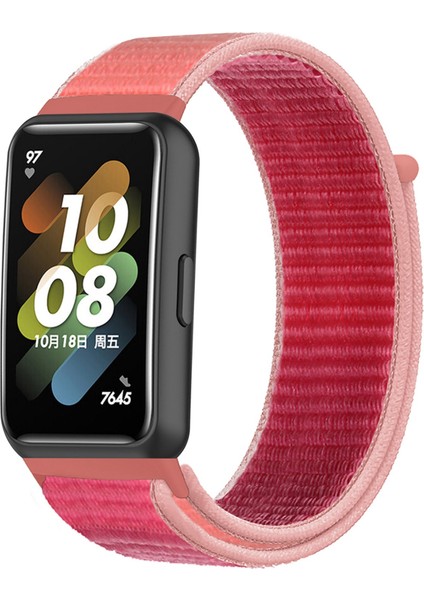 Huawei Band 7 Naylon Için Saat Kayışı Ayarlanabilir Döngü Bağlantı Elemanı Yedek Spor Bileği Band - Rose (Yurt Dışından) fırsatları