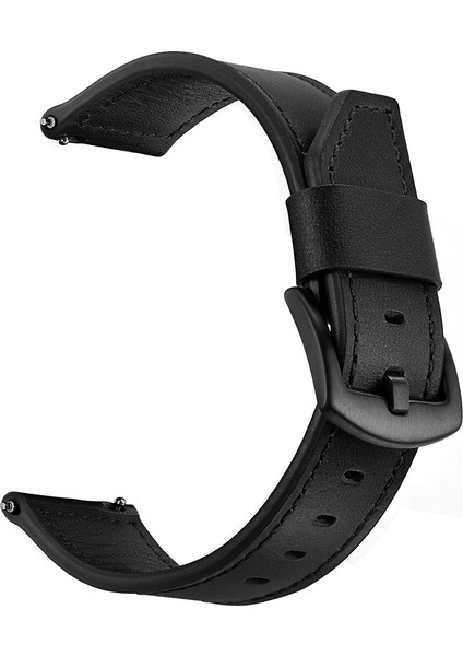Samsung Gear S3 Classic/s3 Frontier Deri Saati Band 22MM - Siyah (Yurt Dışından)