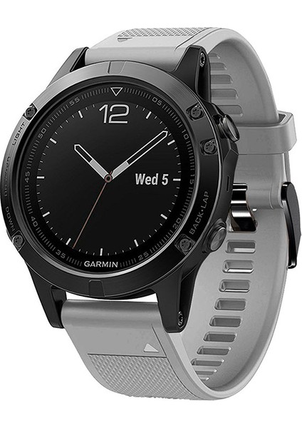 Garmin Fenix ​​7 Için Bilek Bandı Silikon Ayarlanabilir Saat Kayışı Siyah Tokalı - Gray (Yurt Dışından) fiyatları