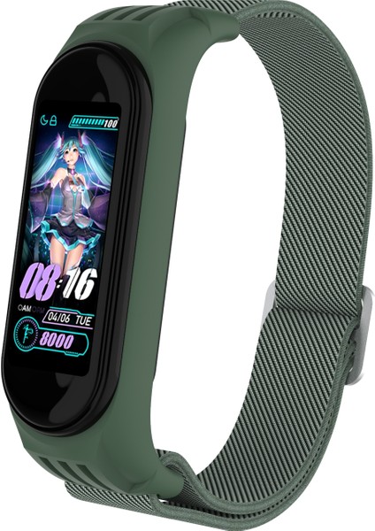 Xiaomi Mi Band 3/4/5/6 Için Elastik Naylon Akıllı Saat Kayışı Yedek Saat Bandı - Koyu Yeşil (Yurt Dışından) fiyatları