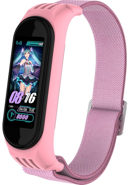 Xiaomi Mi Band 3/4/5/6 Için Elastik Naylon Akıllı Saat Kayışı Yedek Saat Bandı - Pembe (Yurt Dışından) fiyatları