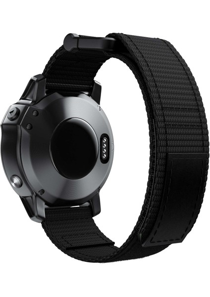 Garmin Fenix ​​7/fenix ​​6 Pro/forerunner Için 935/945 22MM Akıllı Saat Kayışı Ayarlanabilir Naylon Döngü Bilek Bandı - Siyah (Yurt Dışından)