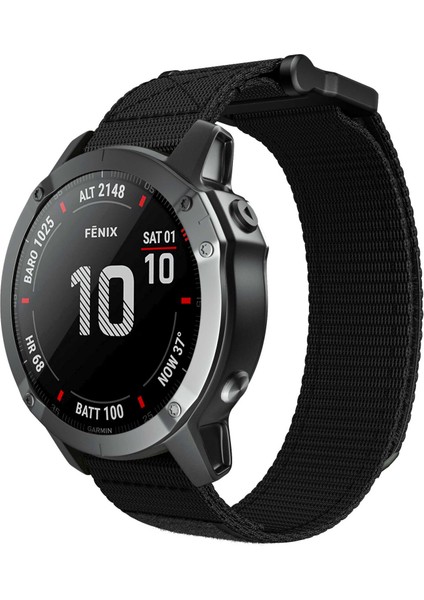 Garmin Fenix ​​7/fenix ​​6 Pro/forerunner Için 935/945 22MM Akıllı Saat Kayışı Ayarlanabilir Naylon Döngü Bilek Bandı - Siyah (Yurt Dışından) modelleri
