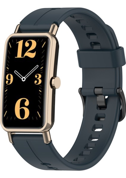 Su Geçirmez Yumuşak Düz Renkli Silikon Saat Kayış Bileği Huawei Için Tokalı ile Fit Mini - Gece Mavisi (Yurt Dışından) fiyatları