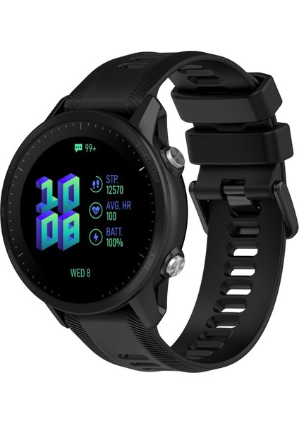Garmin Forerunner 955 / Forerunner 935 / Descent G1 22MM Twıll Tasarım Silikon Saat Band Siyah Toka Kayışı - Siyah (Yurt Dışından) fiyatları