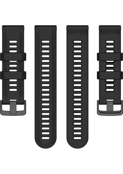 Garmin Forerunner 955 / Forerunner 935 / Descent G1 22MM Twıll Tasarım Silikon Saat Band Siyah Toka Kayışı - Siyah (Yurt Dışından) indirimleri