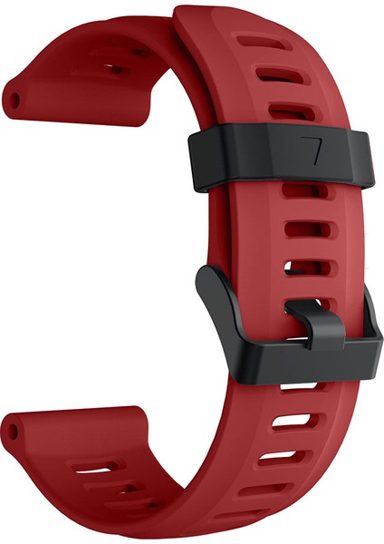 Garmin Fenix ​​5x/fenix ​​3 Metal Toka Akıllı Saat Kayışı Için Silikon Saat Bando Bileziği - Kırmızı (Yurt Dışından)