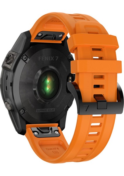 Garmin Fenix ​​7 / Fenix ​​6 Pro / 5 / Amazffit Falcon Için Esnek Silikon Saat Band Tokalı Şık Bilek Kayışı - Turuncu (Yurt Dışından) fiyatları