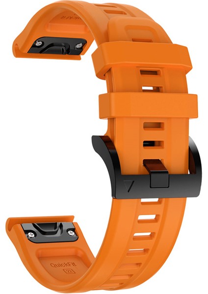 Garmin Fenix ​​7 / Fenix ​​6 Pro / 5 / Amazffit Falcon Için Esnek Silikon Saat Band Tokalı Şık Bilek Kayışı - Turuncu (Yurt Dışından) modelleri