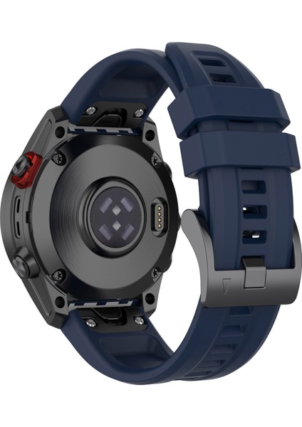 Garmin Fenix ​​7x/7x Güneş/6x/6x Pro/tactix 7 Silikon Saati Bilek Bandı Spor Saat Bandı 26MM - Midnight Blue (Yurt Dışından)