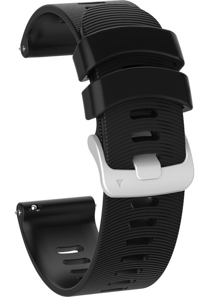 Garmin Forerunner 245 Için 20MM Silikon Akıllı Watchme Kayışı - Siyah (Yurt Dışından)