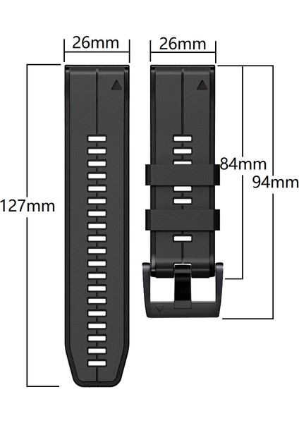 Garmin Tactix 7 Pro / Fenix ​​7x / Fenix ​​6x Pro Silikon Bilek Kayışı Yedek Çift Renkli Akıl Watch Band 26MM - Beyaz / Mavi (Yurt Dışından) fiyatları
