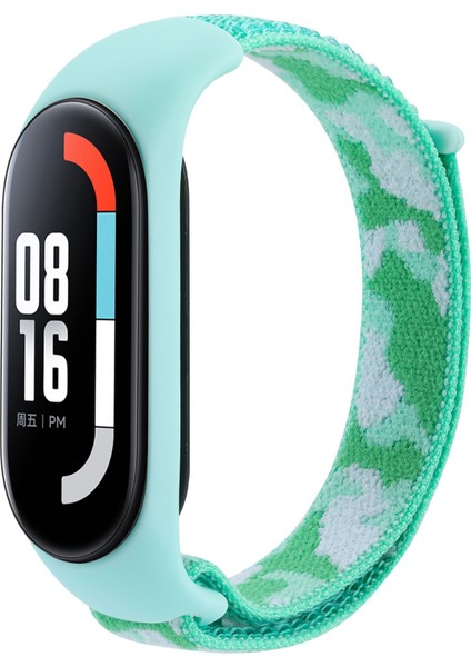 Xiaomi Mi Band 5/6/7 Kamuflaj Naylon Ayarlanabilir Akıllı Saat Kayışı Yedek Bilek Bandı - Açık Yeşil (Yurt Dışından) fırsatları