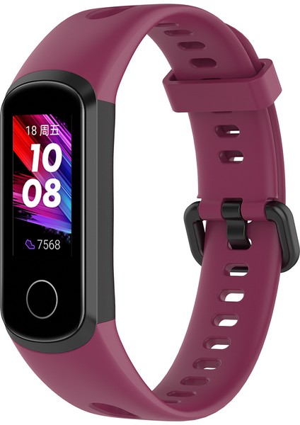 Huawei Honor 5i/huawei Watch Band 4 - Wine Red Için Metal Tokalı Silikon Akıllı Watchme Kayışı (Yurt Dışından) fiyatları