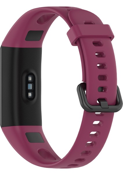 Huawei Honor 5i/huawei Watch Band 4 - Wine Red Için Metal Tokalı Silikon Akıllı Watchme Kayışı (Yurt Dışından) modelleri