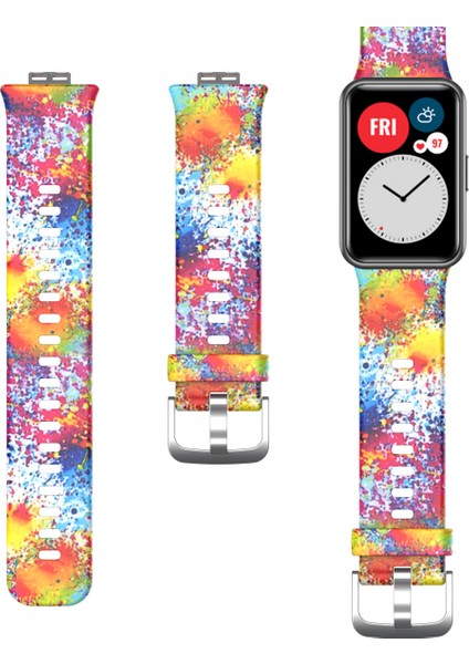 Desen Baskı Silikon Watchme Bandı Kayışı Huawei Watchme Fit - Çoklu Renkler Için (Yurt Dışından) fırsatları
