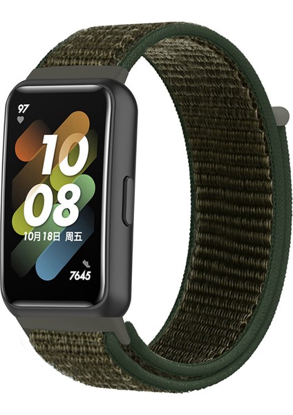 Huawei Band 7 Naylon Için Saat Kayışı Ayarlanabilir Döngü Bağlantı Elemanı Yedek Spor Bileği Band - Asker Yeşili (Yurt Dışından) fırsatları