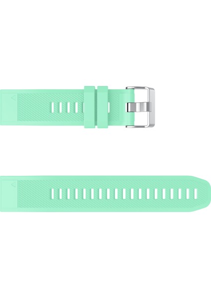 Garmin Fenix ​​7x/6x Safir Gps/6x Pro/6x Gps/5x Gps/5x Artı Silikon Spor Saat Band Gümüş Toka ile Ayarlanabilir Saat Kayışı - Cyan (Yurt Dışından) fırsatları