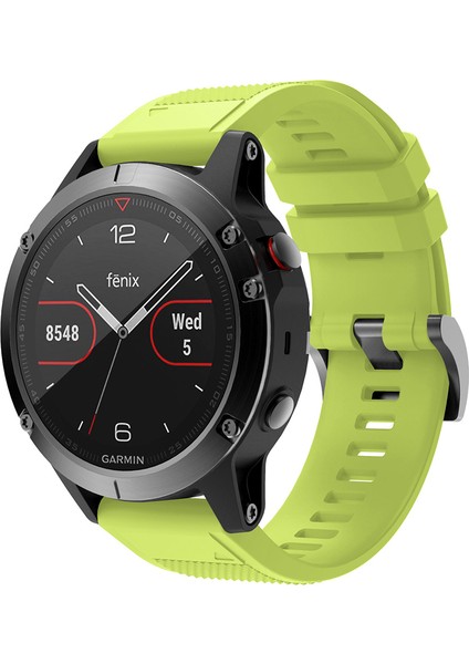Garmin Fenix ​​için Silikon Watchme Bandı 5 Siyah Üçgen Tokalı Ayarlanabilir Akıllı Saat Kayışı - Floresan Yeşil (Yurt Dışından) indirimleri