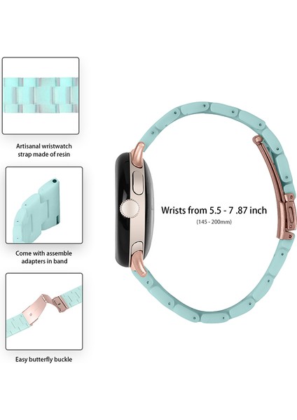 Google Pixel Için Slim Light Reçine Bandı Sport Strap Bileziği Paslanmaz Çelik Tokalı - Parlak Yeşil (Yurt Dışından) fiyatları