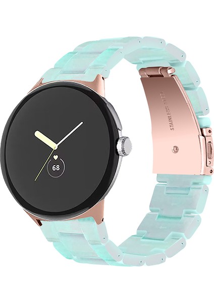 Google Pixel Için Slim Light Reçine Bandı Sport Strap Bileziği Paslanmaz Çelik Tokalı - Parlak Yeşil (Yurt Dışından) modelleri