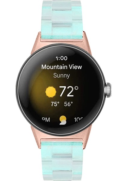 Google Pixel Için Slim Light Reçine Bandı Sport Strap Bileziği Paslanmaz Çelik Tokalı - Parlak Yeşil (Yurt Dışından) fırsatları