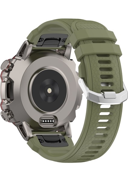 Garmin Marq / Yaklaşım Için Silikon Watchme Bandı S62 / S60 Honeycomb Doku Saat Kayışı - Jungle Green (Yurt Dışından)