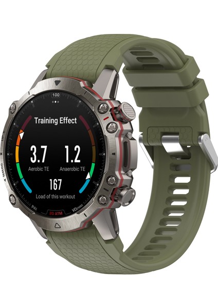 Garmin Marq / Yaklaşım Için Silikon Watchme Bandı S62 / S60 Honeycomb Doku Saat Kayışı - Jungle Green (Yurt Dışından) indirimleri