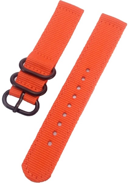 Garmin Forerunner 255S / Venu 2s / Xiaomi Mi Saat Yedek Strap 18MM Naylon Saat Bandı Yuvarlak Tokalı - Turuncu (Yurt Dışından)
