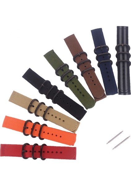 Garmin Forerunner 255S / Venu 2s / Xiaomi Mi Saat Yedek Strap 18MM Naylon Saat Bandı Yuvarlak Tokalı - Turuncu (Yurt Dışından)