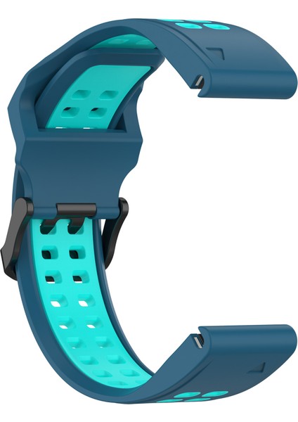 Garmin Enduro / Fenix ​​7x / 7x Güneş / Coros Vertix 2 Silikon 2 Silikon Saat Bandı 26MM Çift Renkli Saat Kayışı Çift Delikli Tokalı-Mavi / Yeşil (Yurt Dışından)