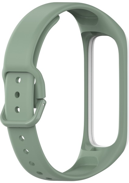 Samsung Galaxy Fit 2/SM-R220 Için Iki Renkli Silikon Watchme Bandı Yedek Kayışı-Yeşil/beyaz (Yurt Dışından) fırsatları